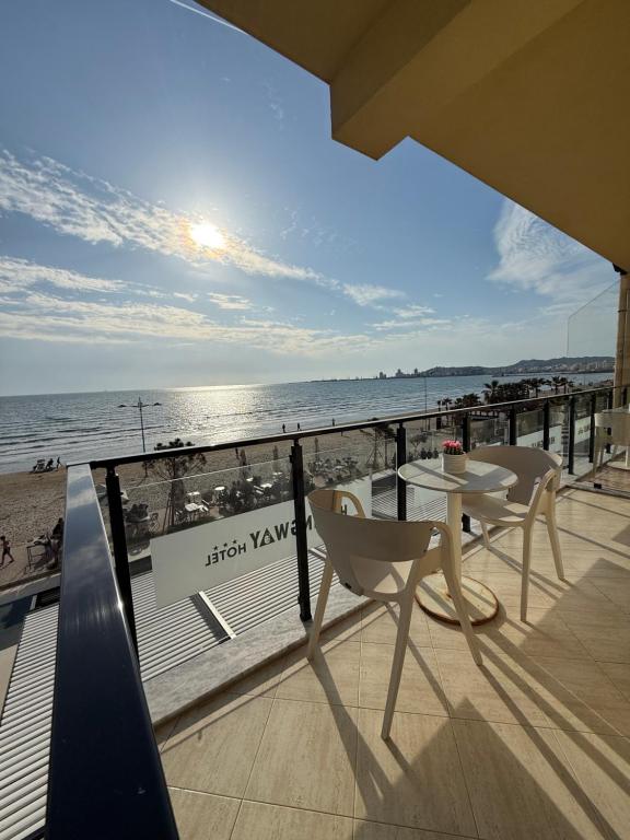 Balcony view across the Adriatic at midday