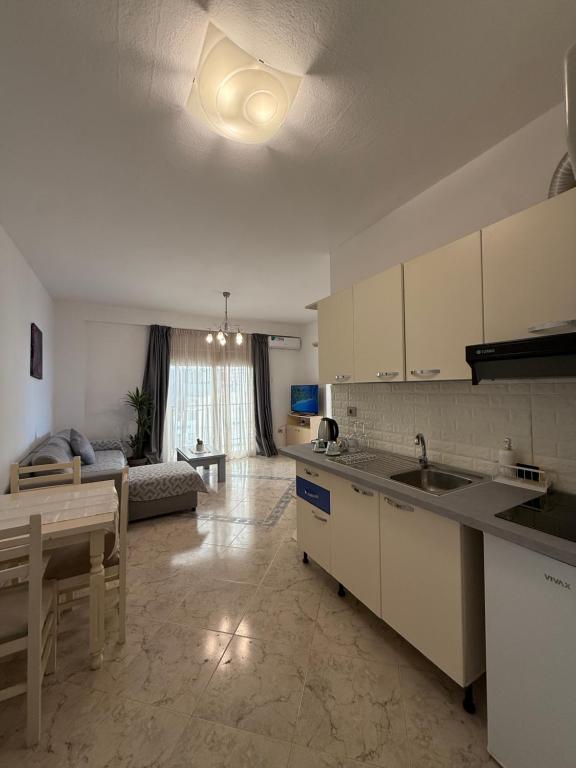 Studio apartment with open-plan kitchen and lounge